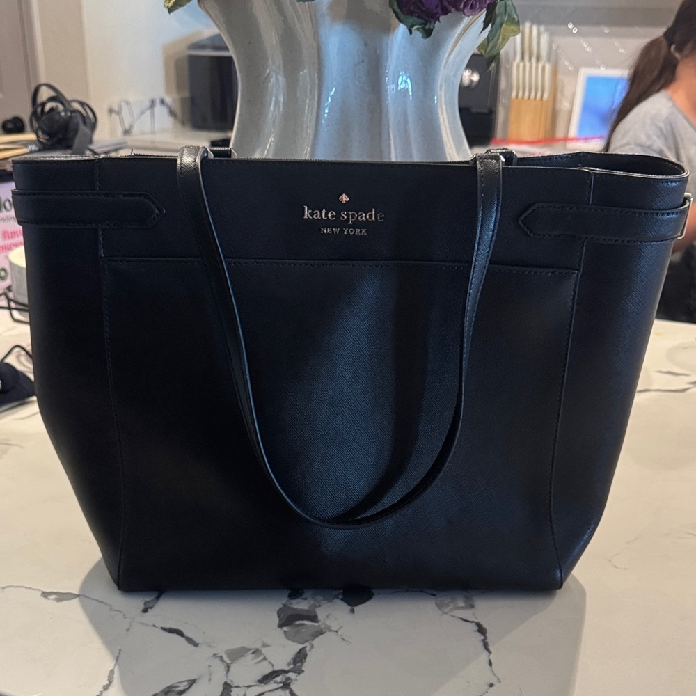 kate spade Black Saffiano Leather Tote